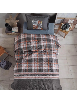 Clasy Ranforce Dört Mevsim Tek Kişilik Rock İn Roll V1 Gri