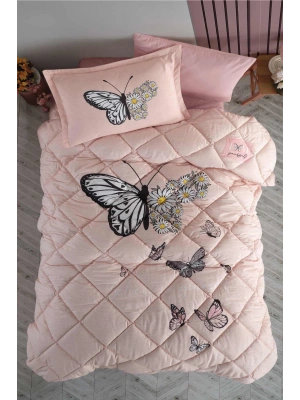 Clasy Ranforce Genç Uyku Seti Tek Kişilik Daisy Love V2 Somon