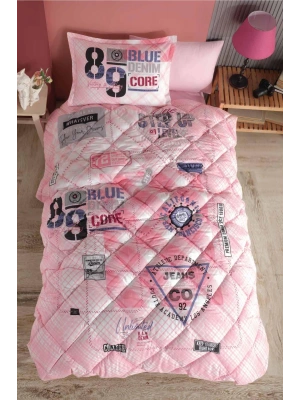 Clasy Ranforce Genç Uyku Seti Tek Kişilik Denim V1 Pembe