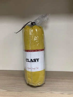Clasy Ranforce Lastikli Çarşaf Seti Çift Kişilik Hardal