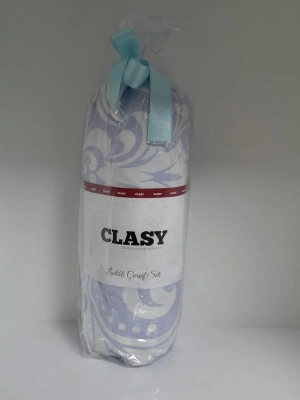 Clasy Ranforce Lastikli Çarşaf Seti Tek Kişilik Desenli Mavi