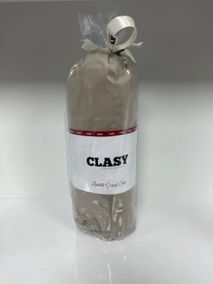 Clasy Ranforce Lastikli Çarşaf Seti Tek Kişilik Düz Açık Kahve