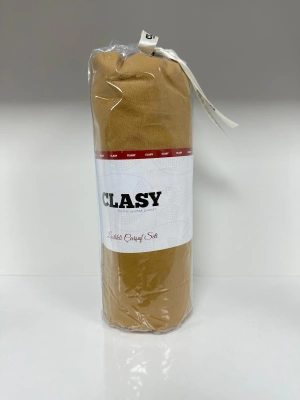 Clasy Ranforce Lastikli Çarşaf Seti Tek Kişilik Düz Hardal
