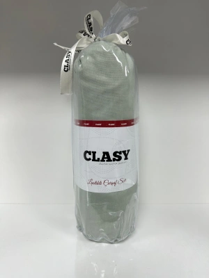 Clasy Ranforce Lastikli Çarşaf Seti Tek Kişilik Düz Kaktüs Yeşili
