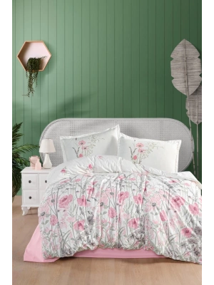 Clasy Ranforce Nevresim Takımı Çift Kişilik Angola V1 Pembe