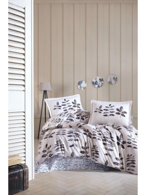 Clasy Ranforce Nevresim Takımı Çift Kişilik Hafsa V1 Antrasit