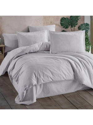 Clasy Ranforce Nevresim Takımı Çift Kişilik Unita V4 Gri