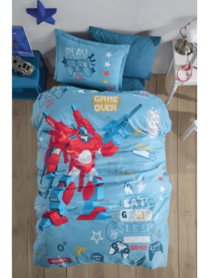 Clasy Ranforce Nevresim Takımı Tek Kişilik Game Over V1 Mavi