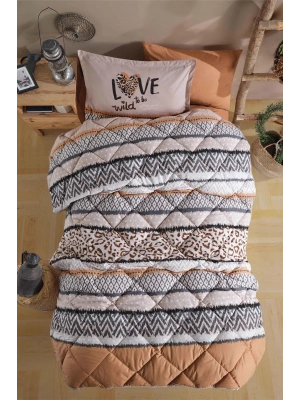 Clasy Ranforce Uyku Seti Tek Kişilik Afro V1 Somon