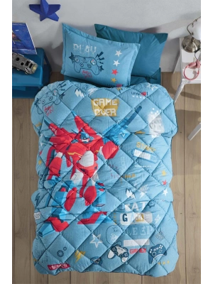 Clasy Ranforce Uyku Seti Tek Kişilik Game Over V1 Mavi