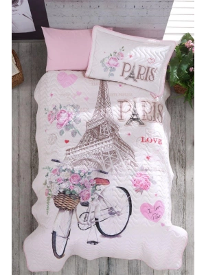 Clasy Ranforce Yatak Örtüsü Tek Kişilik Paris Love
