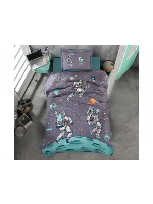 Clasy Ranforce Yatak Örtüsü Tek Kişilik Space V1 Antrasit