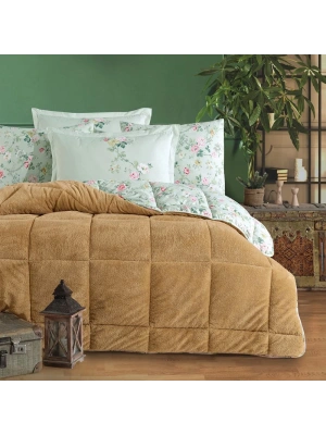 Clasy Wellsoft Çift Kişilik Çift Taraflı Uyku Seti Elara V2 Hardal Rengi Yeni Sezon Yeni Ürün