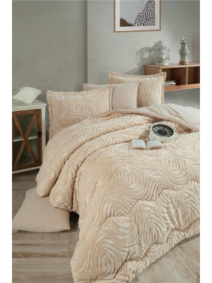 Clasy Wellsoft Jakarlı Çift Kişilik Uyku Seti Reste V1 Bej