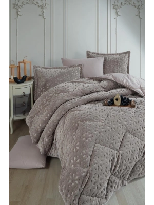 Clasy Wellsoft Jakarlı Tek Kişilik Uyku Seti Babil V2 Bej