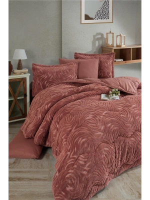 Clasy Wellsoft Jakarlı Tek Kişilik Uyku Seti Reste V4 Kiremit