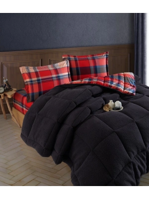 Clasy Wellsoft Yorgan Seti Çift Kişilik Life İs V1 Füme