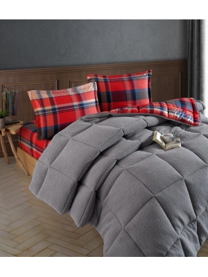 Clasy Wellsoft Yorgan Seti Çift Kişilik Life İs V2 Gri