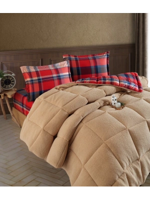 Clasy Wellsoft Yorgan Seti Çift Kişilik Life İs V4 Bej