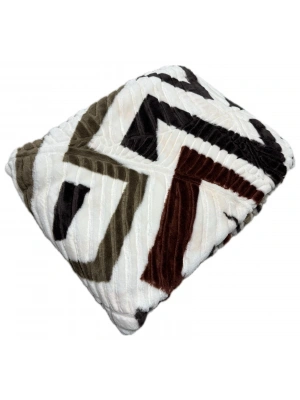 Merinos Gold Kabartmalı Kalın Tek Kişilik Battaniye Yeni Sezon 155 x 220 Kahve