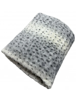Merinos Harmony Çift Kişilik Peluş Battaniye 220x240 Gri Renk Yeni Model Yeni Desen
