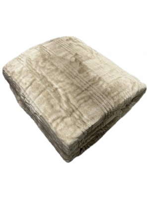 Merinos Harmony Çift Kişilik Peluş Battaniye 220x240 Vizon Rengi Yeni Model Yeni Desen