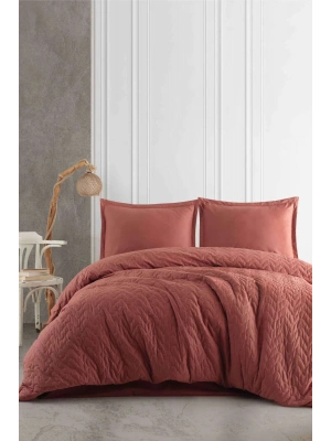 Ranforce %100 Pamuk Tek Kişilik Dört Mevsim Seti Atana V5 Kiremit