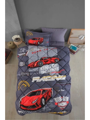 Ranforce %100 Pamuk Tek Kişilik Uyku Seti Racing Team V1 Mavi