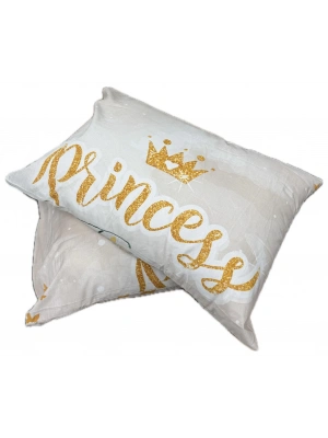Ranforce 2 Adet Yastık Kılıfı Çocuk Desenli Princess Bej
