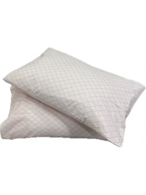 Ranforce 2 Adet Yastık Kılıfı Pembe Çizgili Pembe Renk