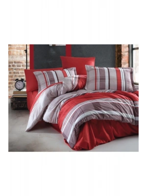 Saten Çift Kişilik Nevresim Takımı Palamor V1 Bordo