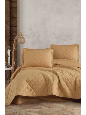 Tek Kişilik Yatak Örtüsü Tafana V4 Zencefil