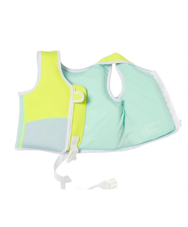 Sunnylife - Çocuk Yüzme Can Yeleği 1-2 Yaş Aqua Neon Yellow