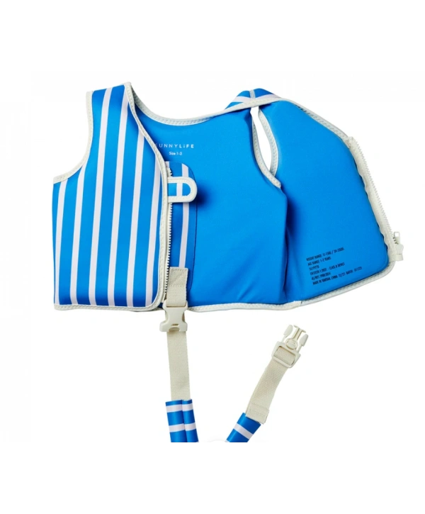 Sunnylife Çocuk Yüzme Can Yeleği 1-2 Yaş Tino the Tiger Blue