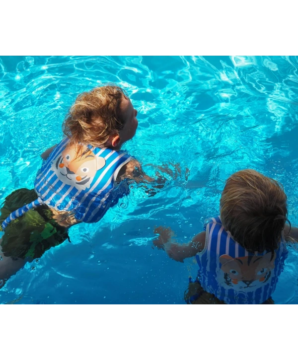 Sunnylife Çocuk Yüzme Can Yeleği 1-2 Yaş Tino the Tiger Blue