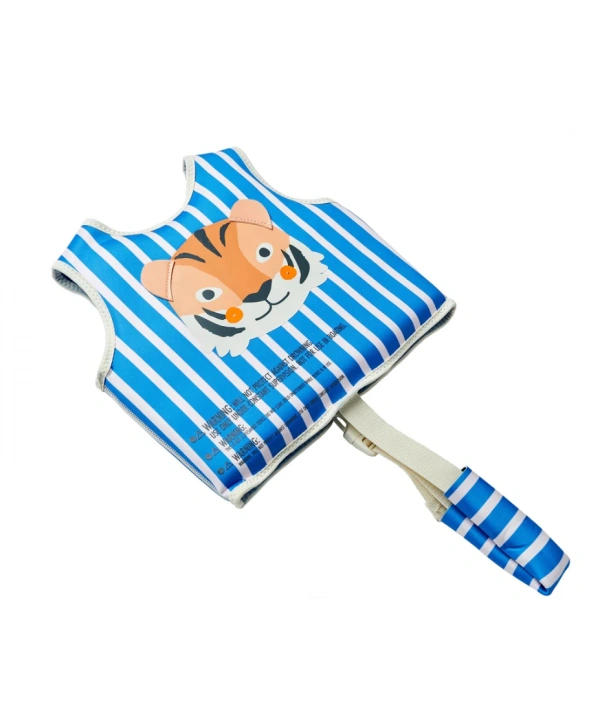 Sunnylife Çocuk Yüzme Can Yeleği 2-3 Yaş Tino the Tiger Blue