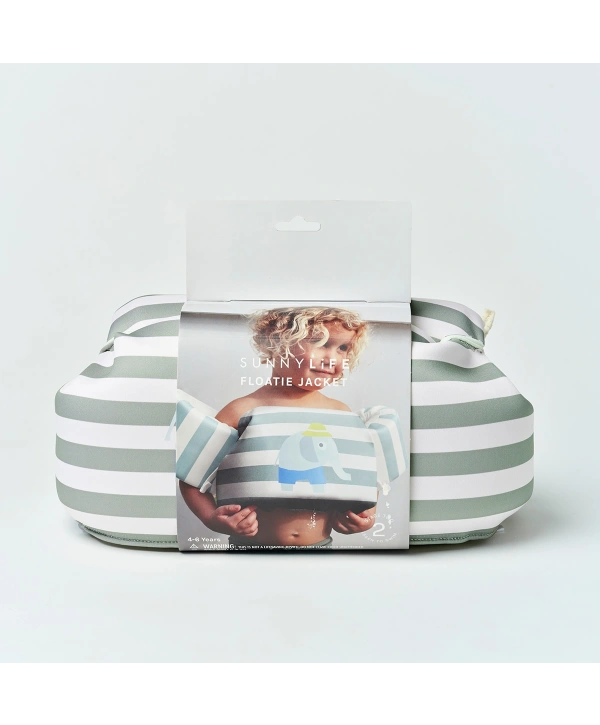 Sunnylife Kolluklu Can Yeelği 3-6 Yaş Eli the Elephant Green Stripe