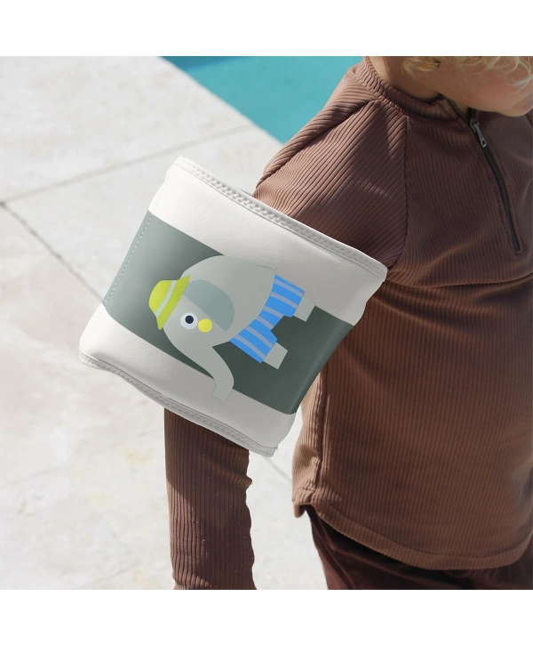 Sunnylife Çocuk Yüzme Kolluğu Eli the Elephant Green Stripe