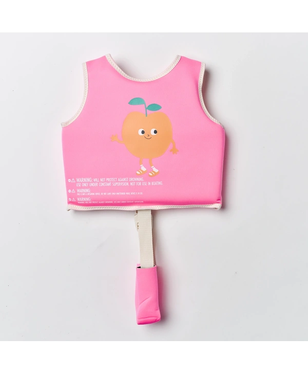 Sunnylife Çocuk Yüzme Can Yeleği 1-2 Yaş Poppy the Peach Neon Pink