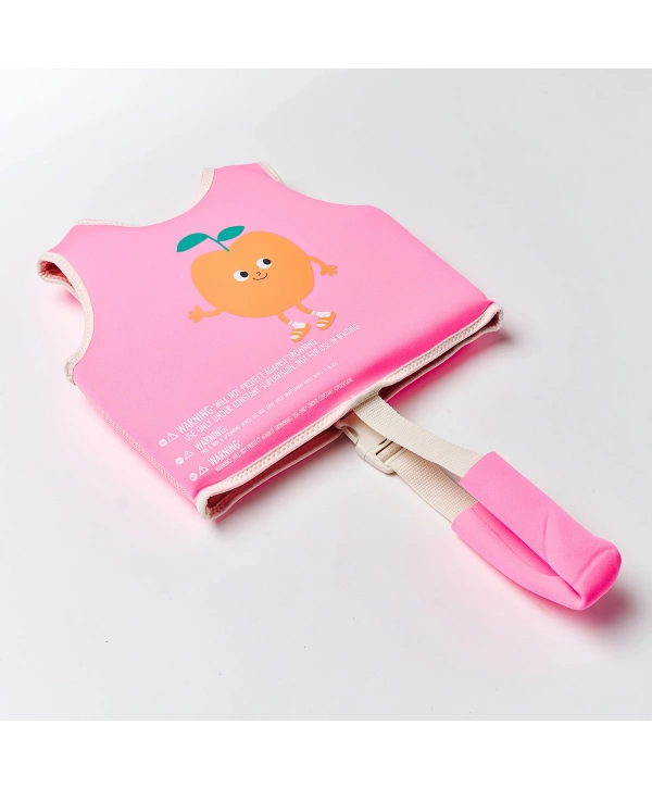 Sunnylife Çocuk Yüzme Can Yeleği 2-3 Yaş Poppy the Peach Neon Pink