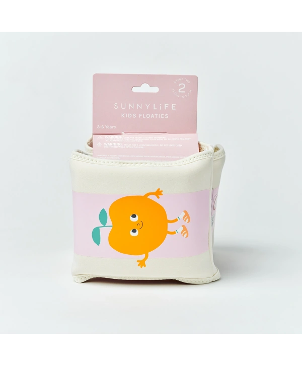 Sunnylife Çocuk Yüzme Kolluğu Poppy the Peach Pink Stripe