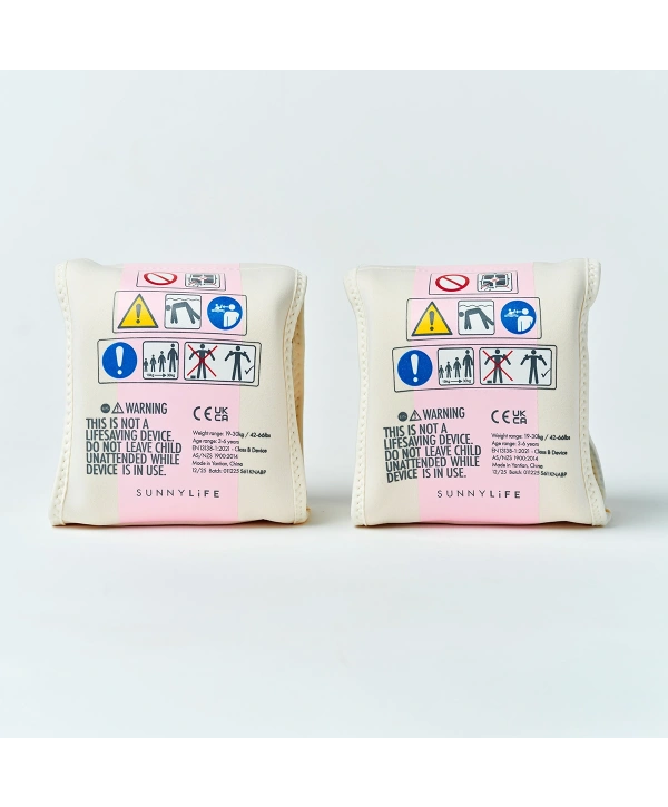 Sunnylife Çocuk Yüzme Kolluğu Poppy the Peach Pink Stripe