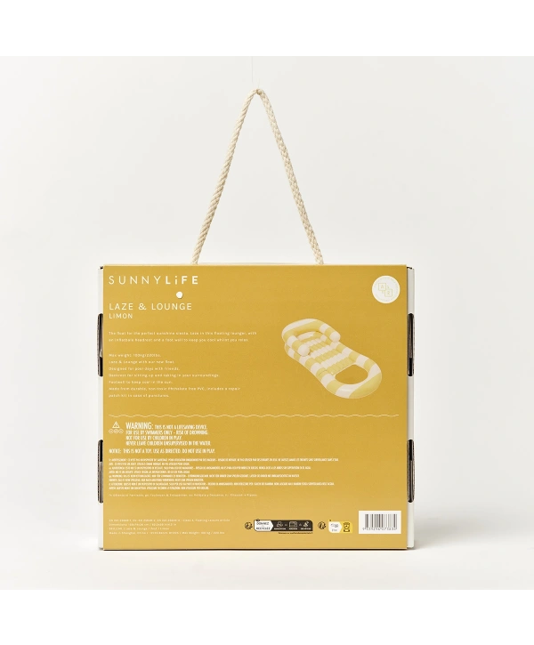 Sunnylife Deniz ve Havuz Yatağı La Mer Limon Stripe