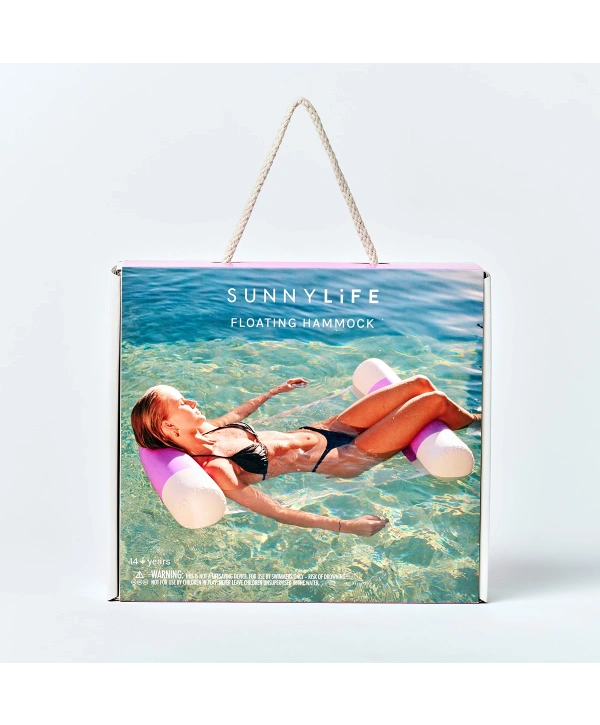 Sunnylife Deniz ve Havuz Şişme Hamak Pool Party Magenta