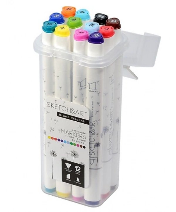 Sketch&Art Çift Taraflı Marker 12li Set
