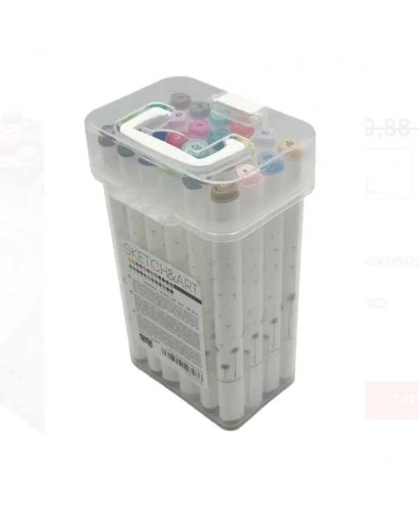 Sketch&Art Çift Taraflı Marker 24lü Set
