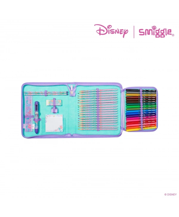 Smiggle - Disney Prenses Kalem Kutusu ve Boyaları Kırtasiye Seti Kiti