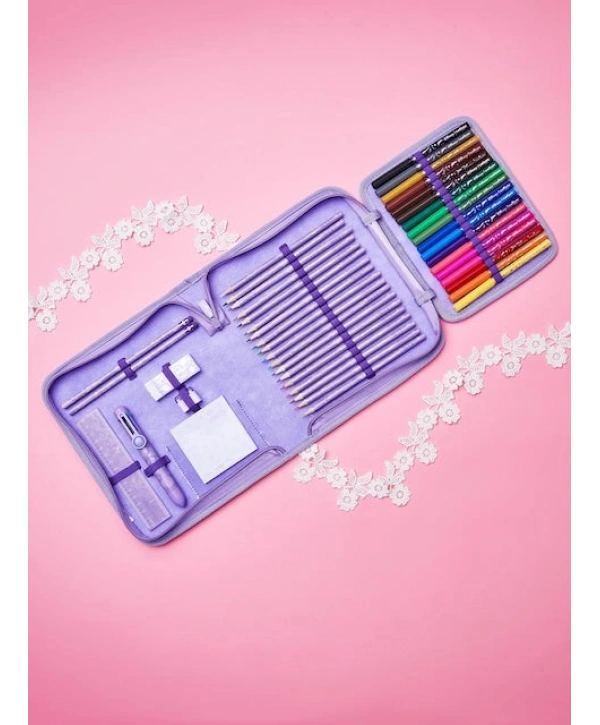 Smiggle - Disney Prensesler Kırtasiye Seti ve Kalem Kutusu