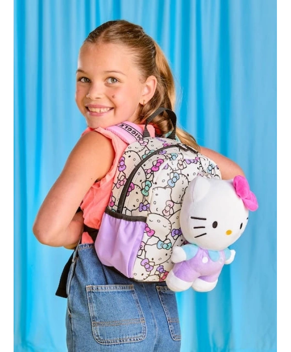 Smiggle - Hello Kitty Çıkarılabilir Oyuncaklı Kreş Okul Sırt Çantası