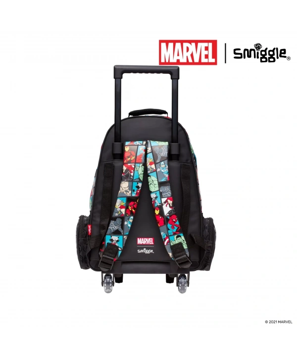 Smiggle - Marvel Çekçekli Işıklı Tekerlekli Çanta